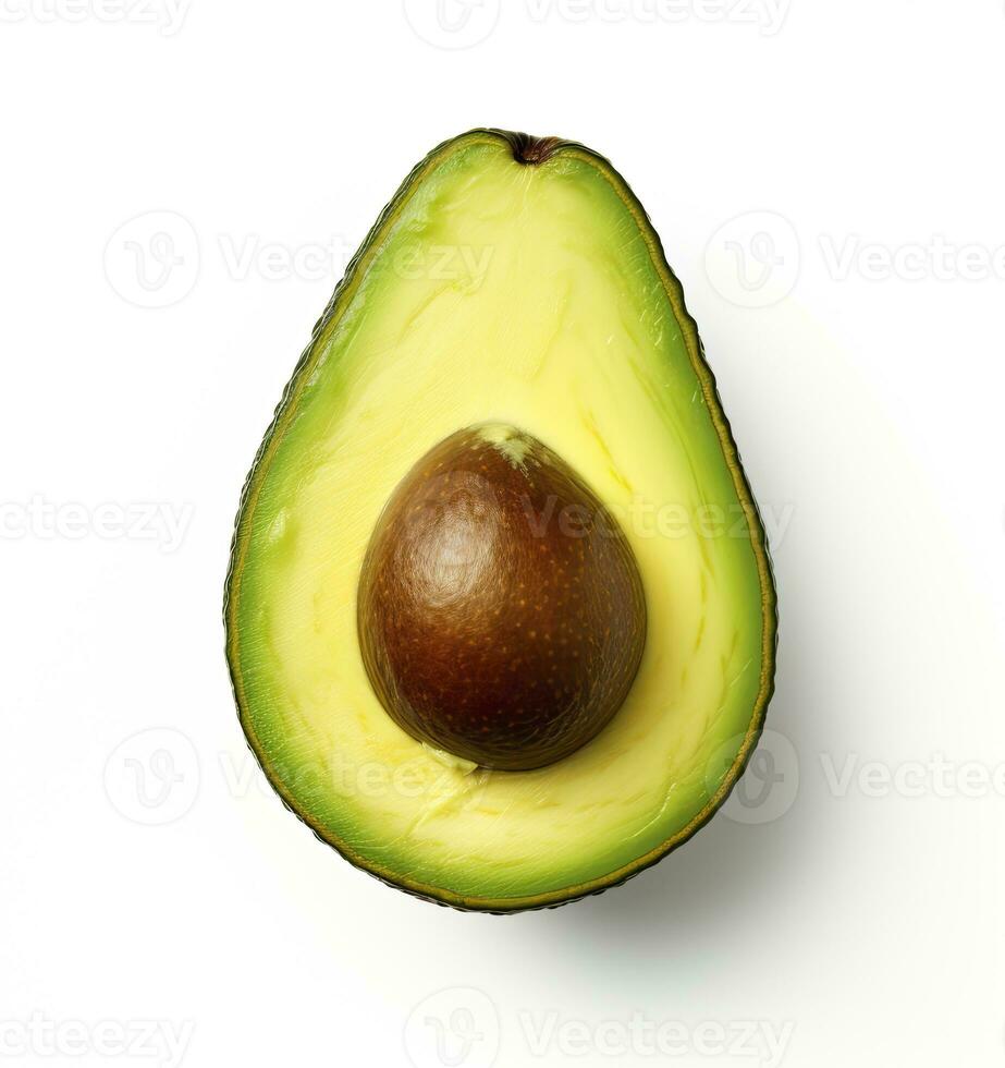 ai generado aguacate en blanco antecedentes. ai generado foto