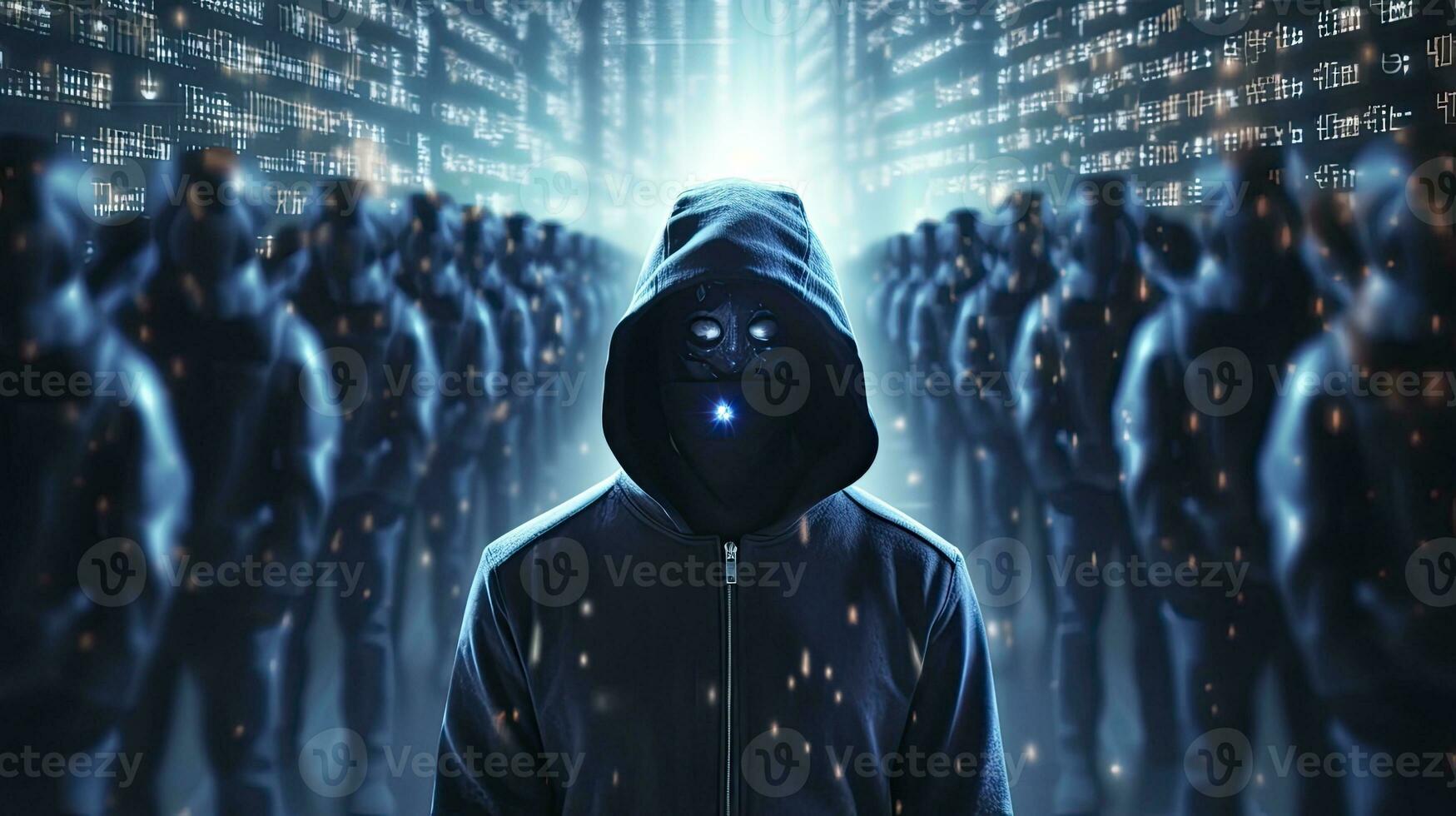 AI generated Unveiling the Anonymous Hacker. Digital Intrigue, Invisible Threats. AI Generated photo