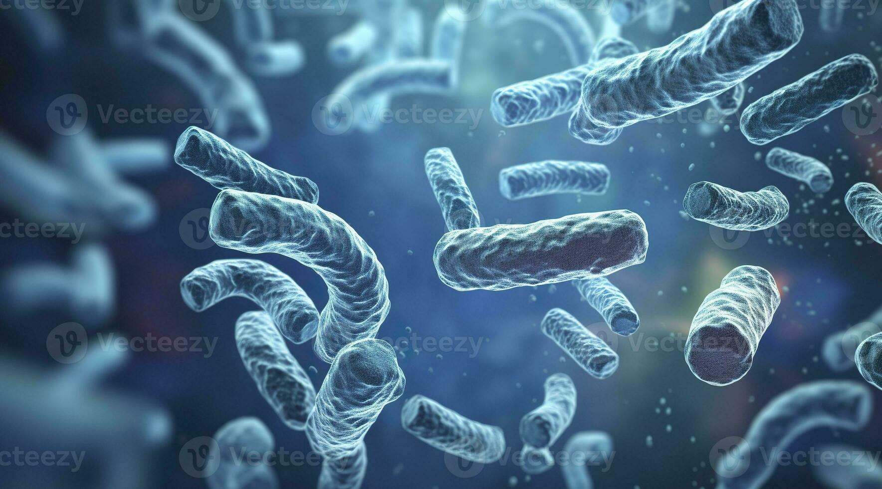 AI generated Legionella pneumophila Bacteria. Medical 3d illustration. AI Generated photo