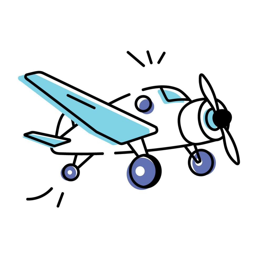 Aircraft Doodle Icon vector