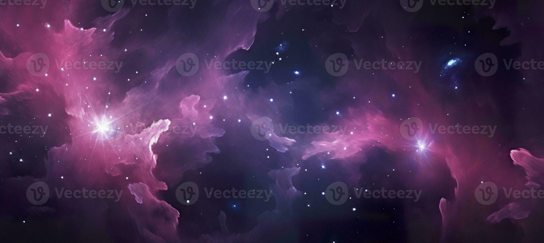 AI generated Galaxy texture with stars and beautiful nebula in the background, pink and gray. AI Generated photo