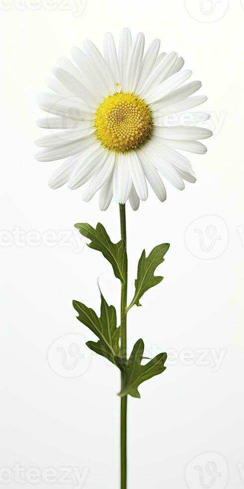 AI generated Common daisy isolated on white background. AI Generated photo