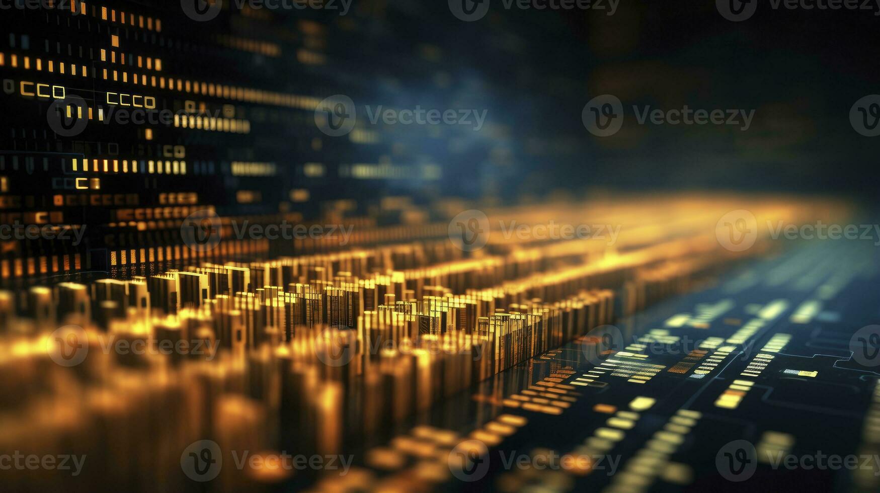 AI generated An abstract digital background with binary code and AI algorithms running in the background. AI Generated photo