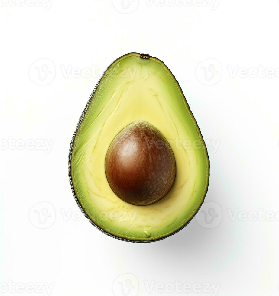 ai generado aguacate en blanco antecedentes. ai generado foto