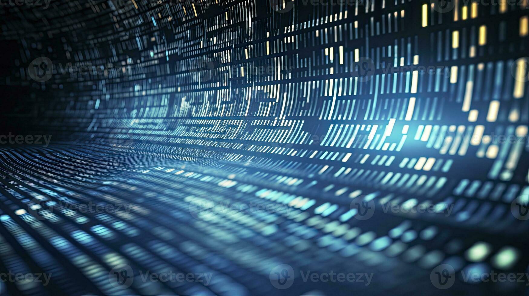 AI generated An abstract digital background with binary code and AI algorithms running in the background. AI Generated photo