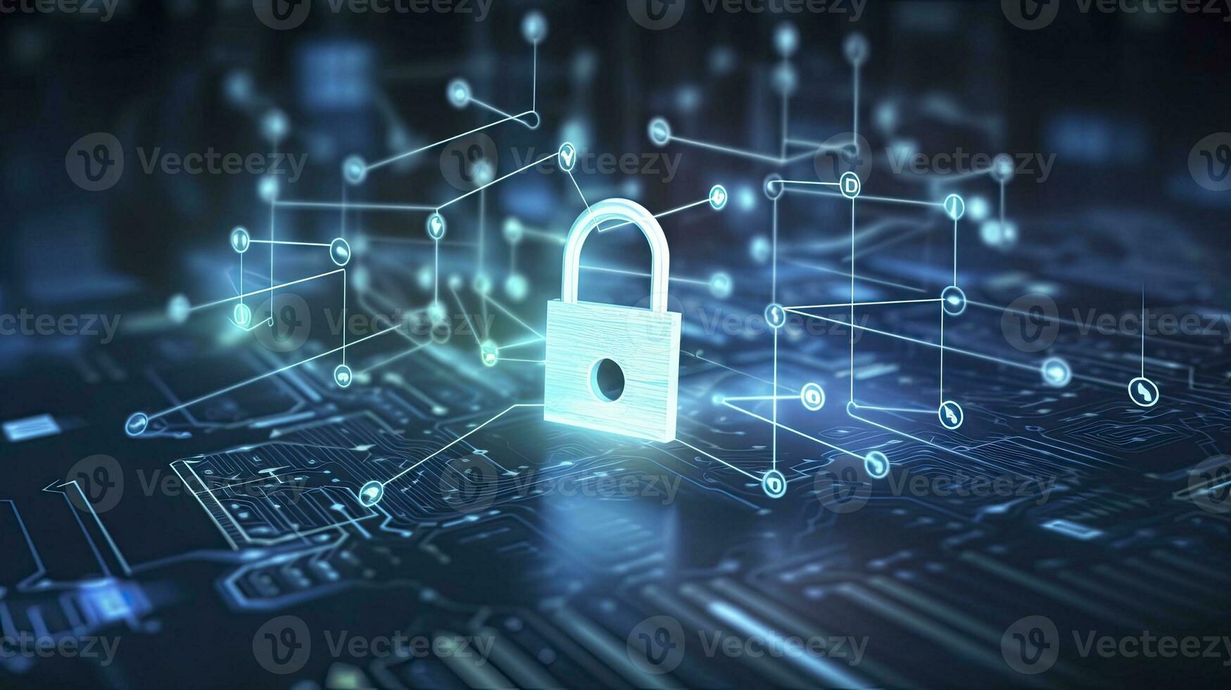 AI generated Cybersecurity privacy protection concept. AI Generated photo