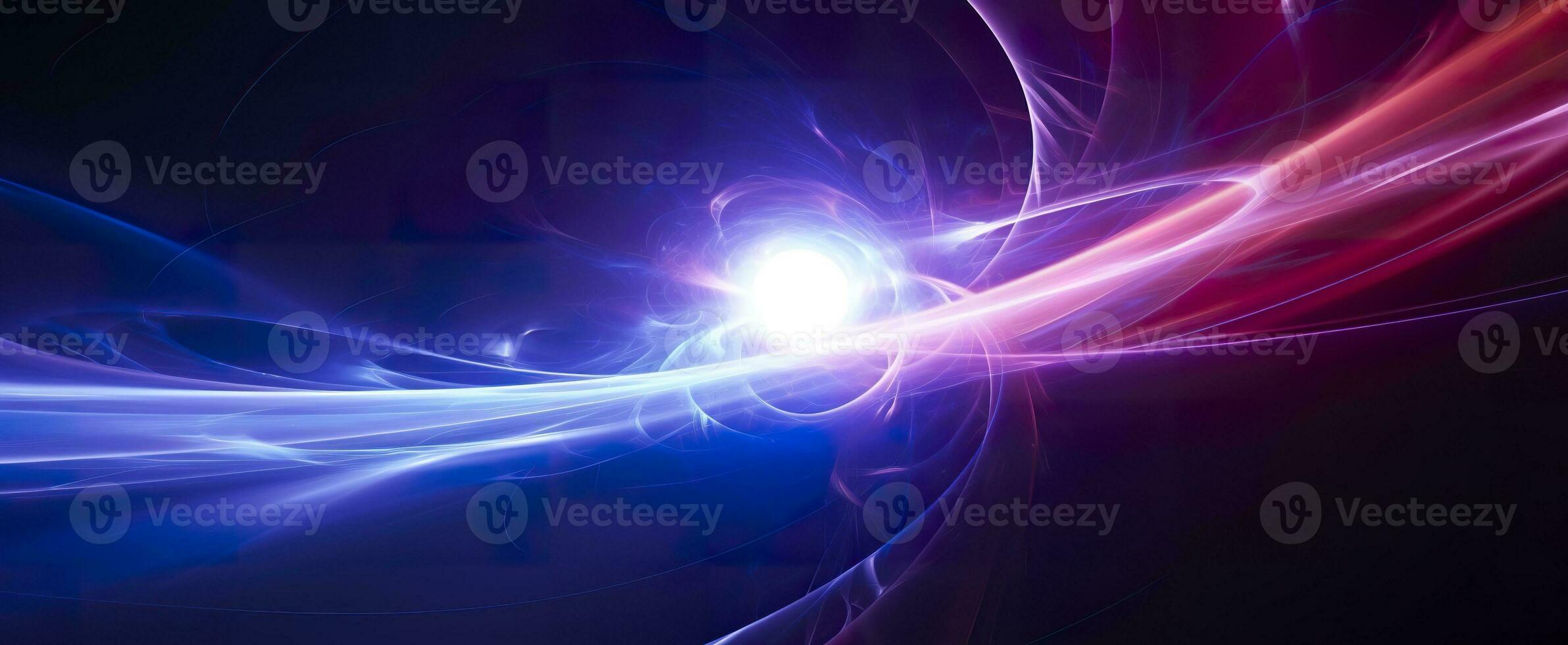 AI generated Neon colored glowing high energy singularity in space, 3D rendering. AI Generated photo
