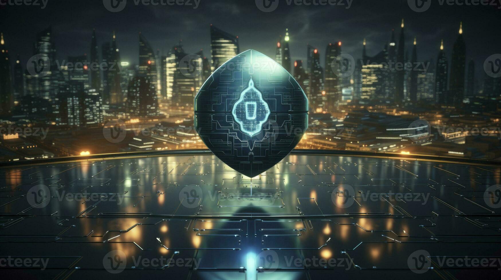 AI generated Cybersecurity in the Digital Business Landscape. AI Generated photo