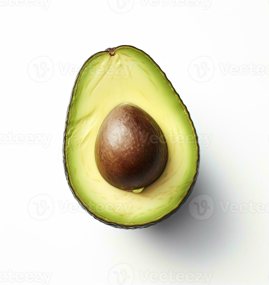 ai generado aguacate en blanco antecedentes. ai generado foto