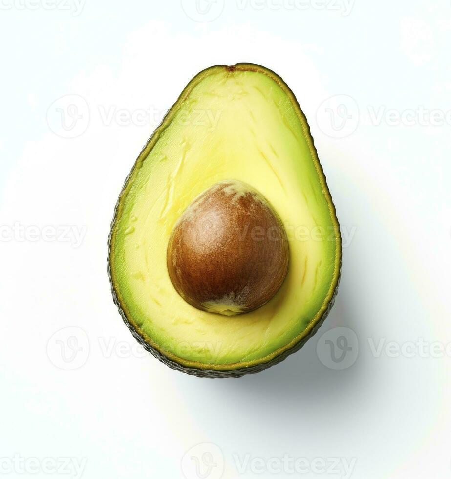 ai generado aguacate en blanco antecedentes. ai generado foto