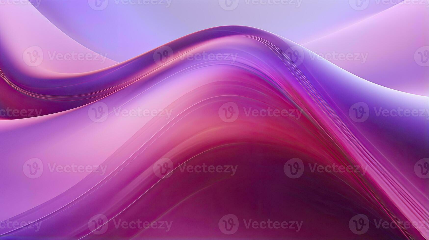 AI generated Abstract 3D image of digital waves in shades of pink and purple. AI Generated photo