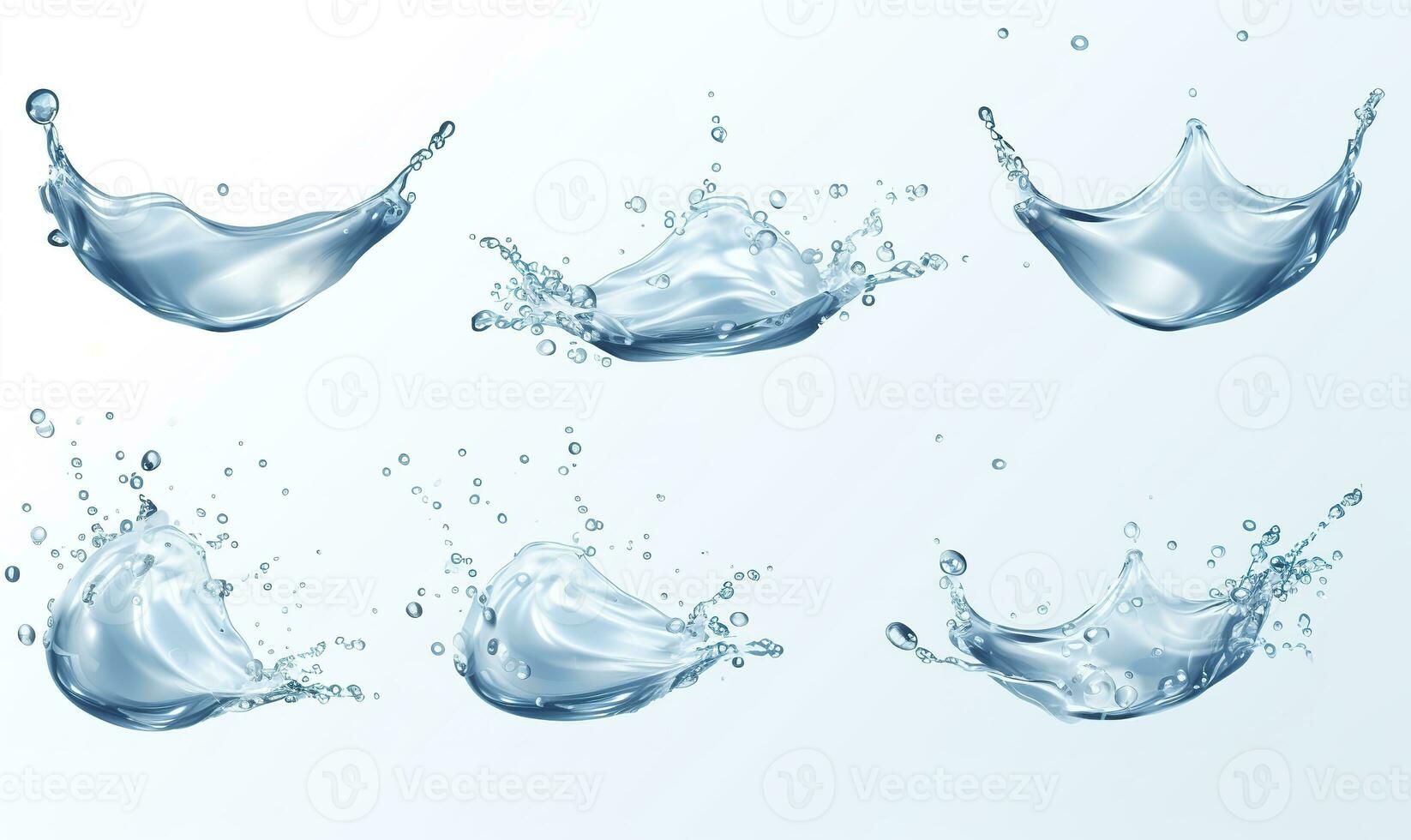 AI generated The water crown splashes with drops.Generative AI photo