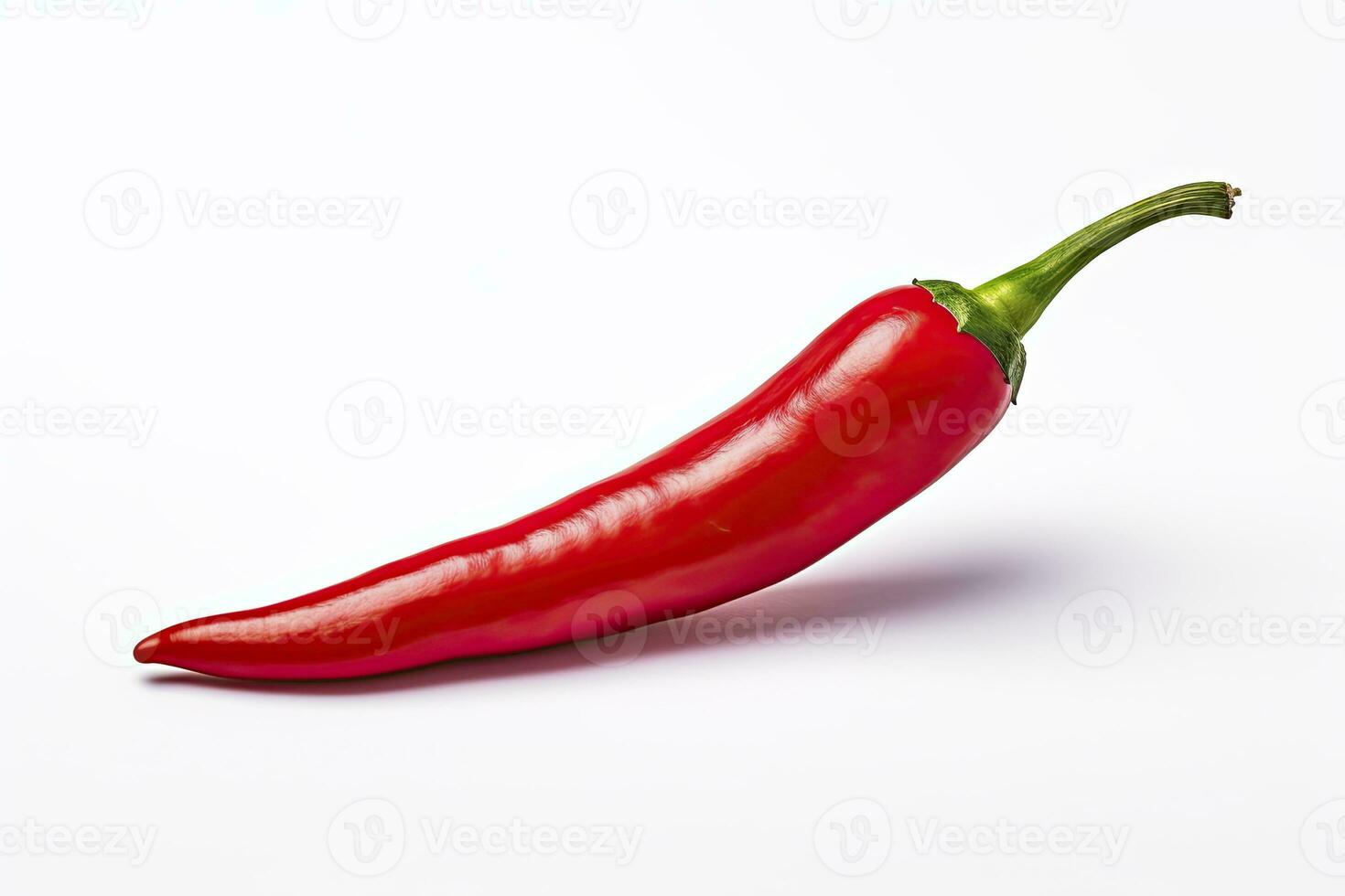 AI generated A Red chili pepper is isolated on a white background. AI Generated photo