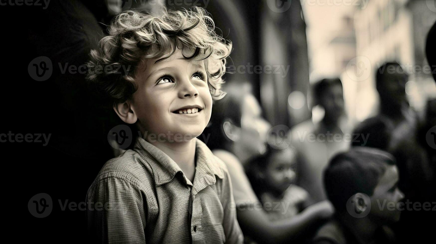 AI generated A Young Boy's Joyful Moment photo