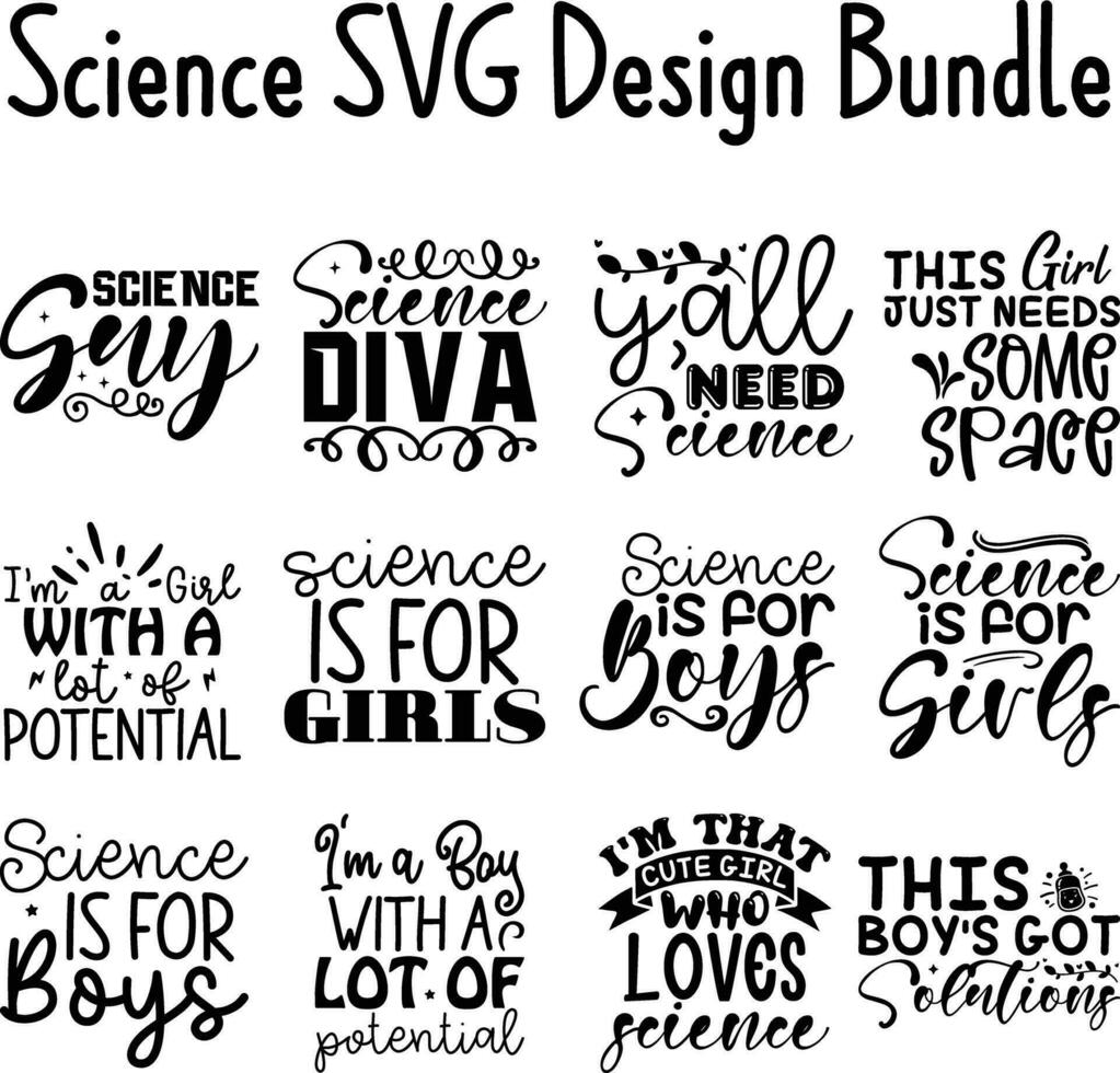 Science SVG Design Bundle vector