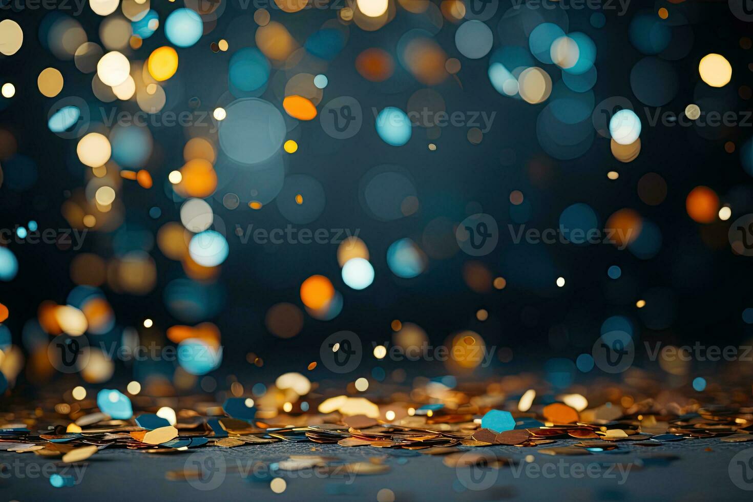 AI Generated congratulatory background with colored confetti. High quality photo