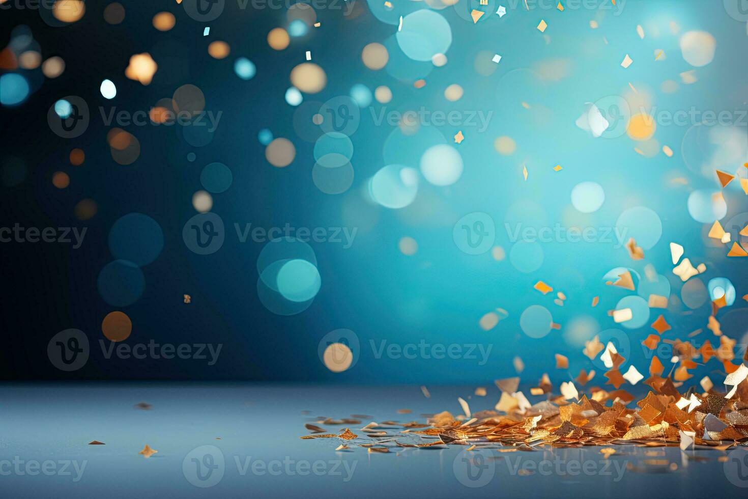 AI Generated congratulatory background with colored confetti. High quality photo