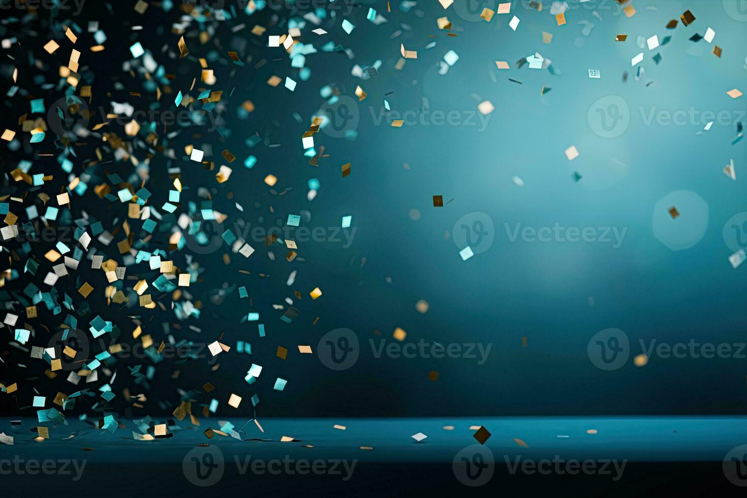 AI Generated congratulatory background with colored confetti. High quality photo