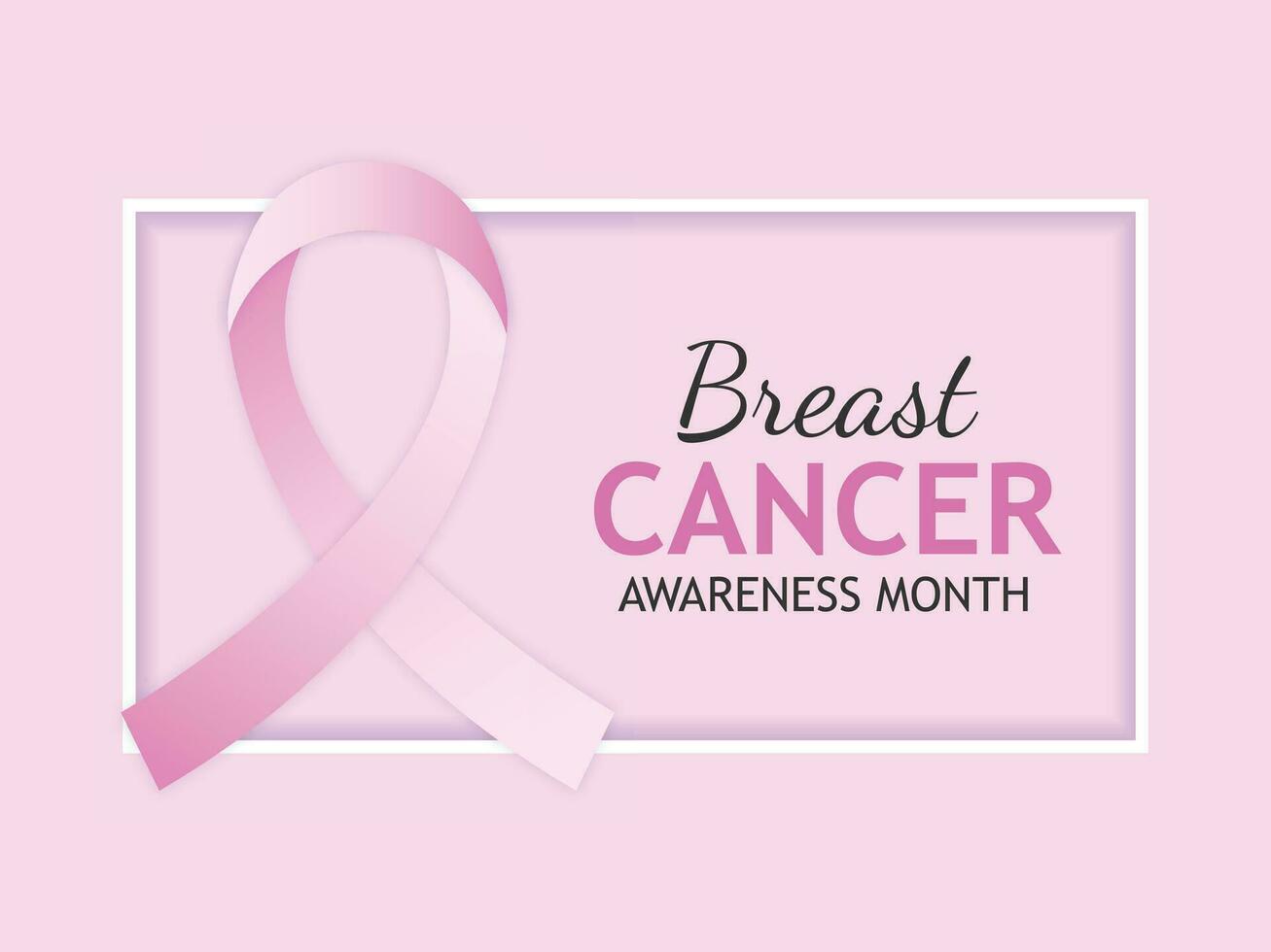 Awareness poster design for breast cancer month. Vector illustration