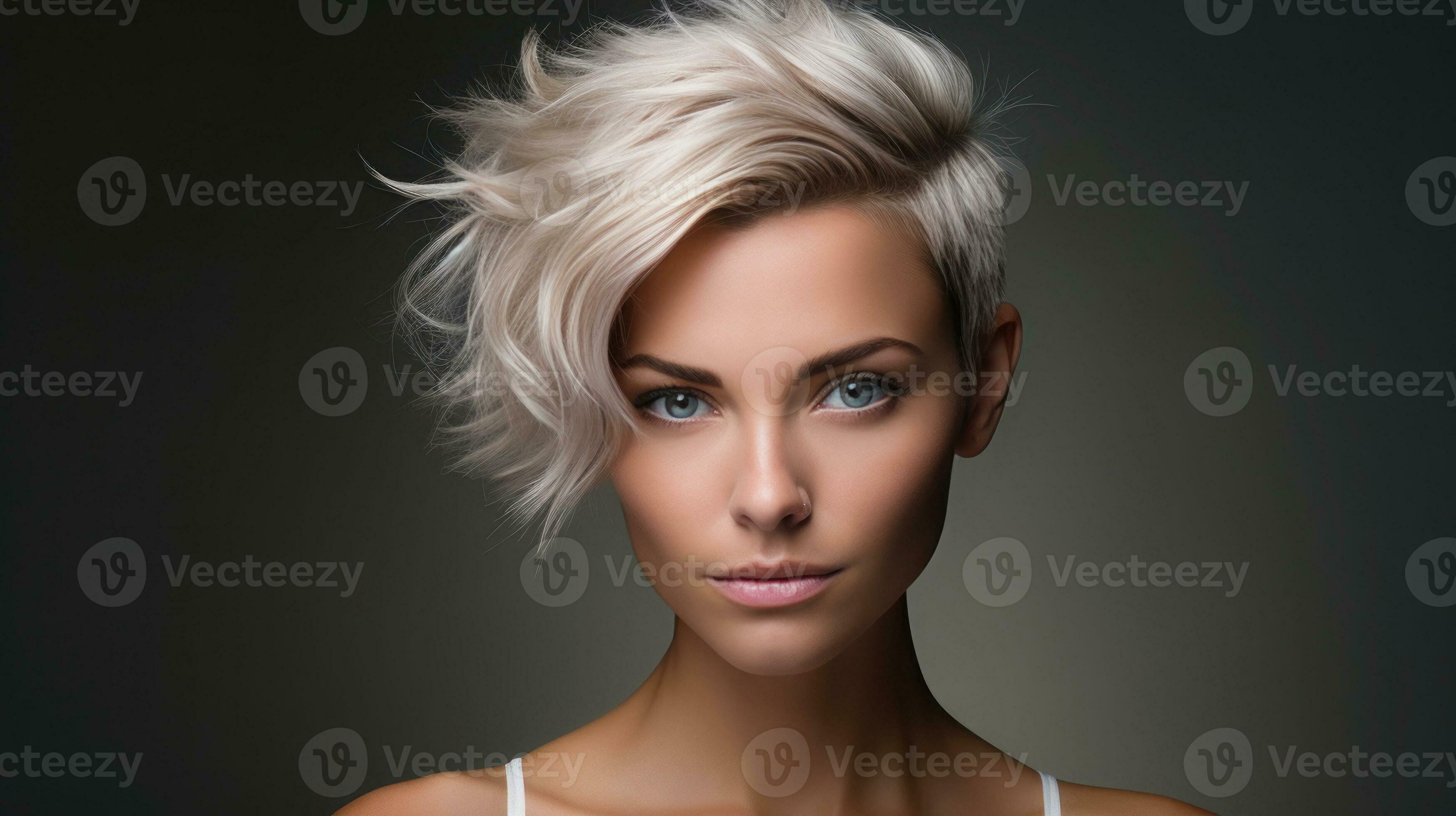 Portrait fashion woman hair cut 36019821 Stock Photo at Vecteezy