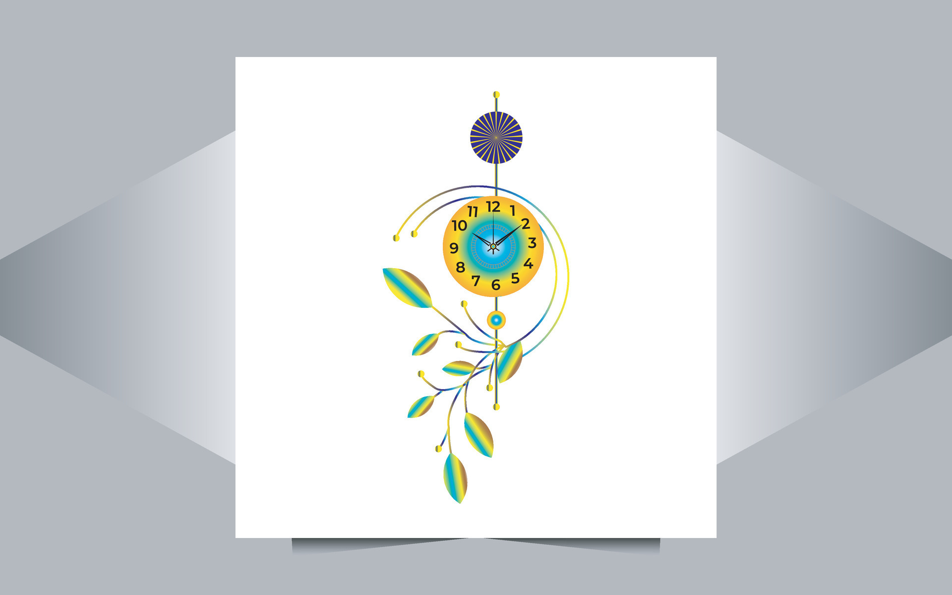 luxury wall clock vector design template 36020426 Vector Art at Vecteezy