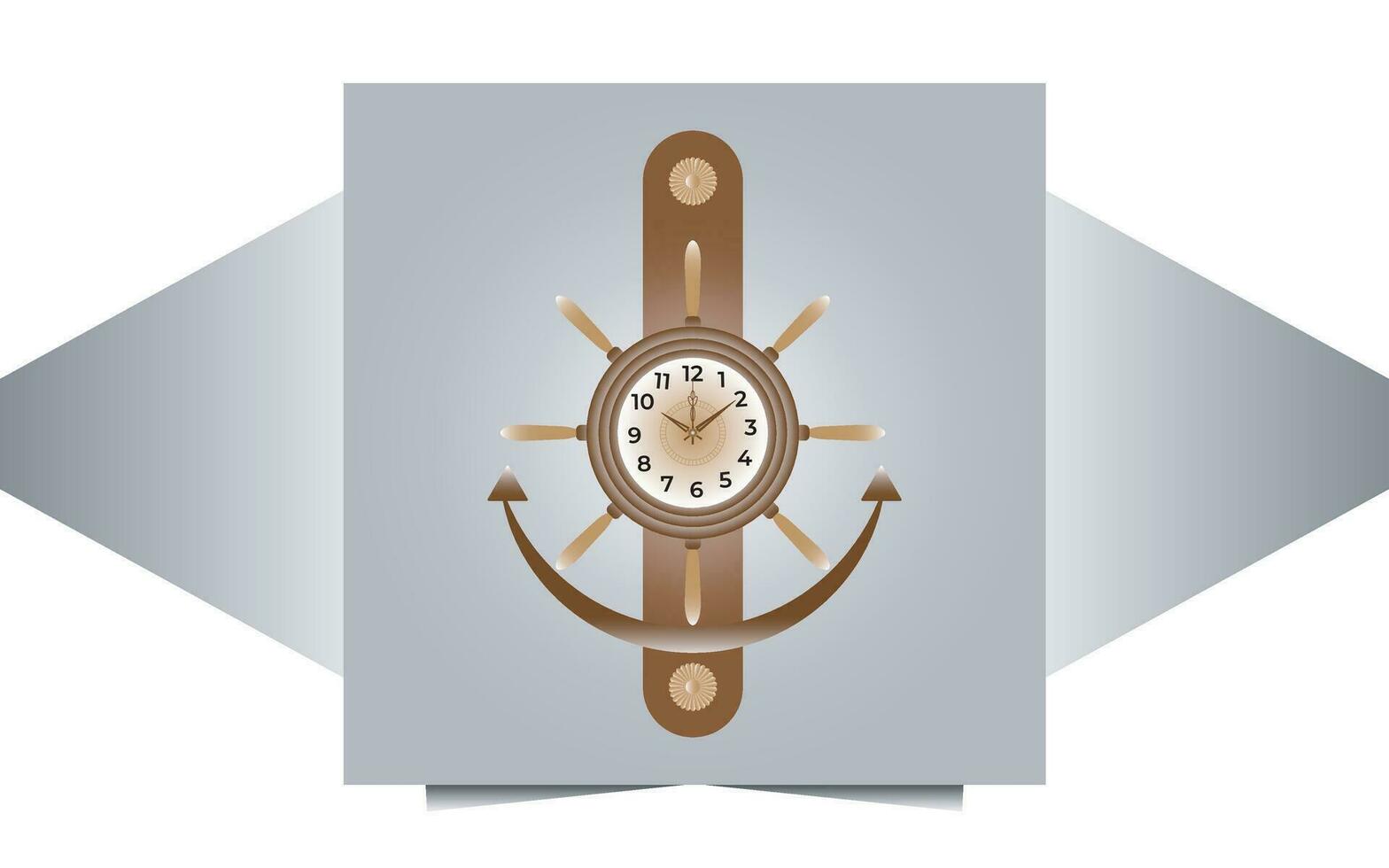 wall clock vector template design