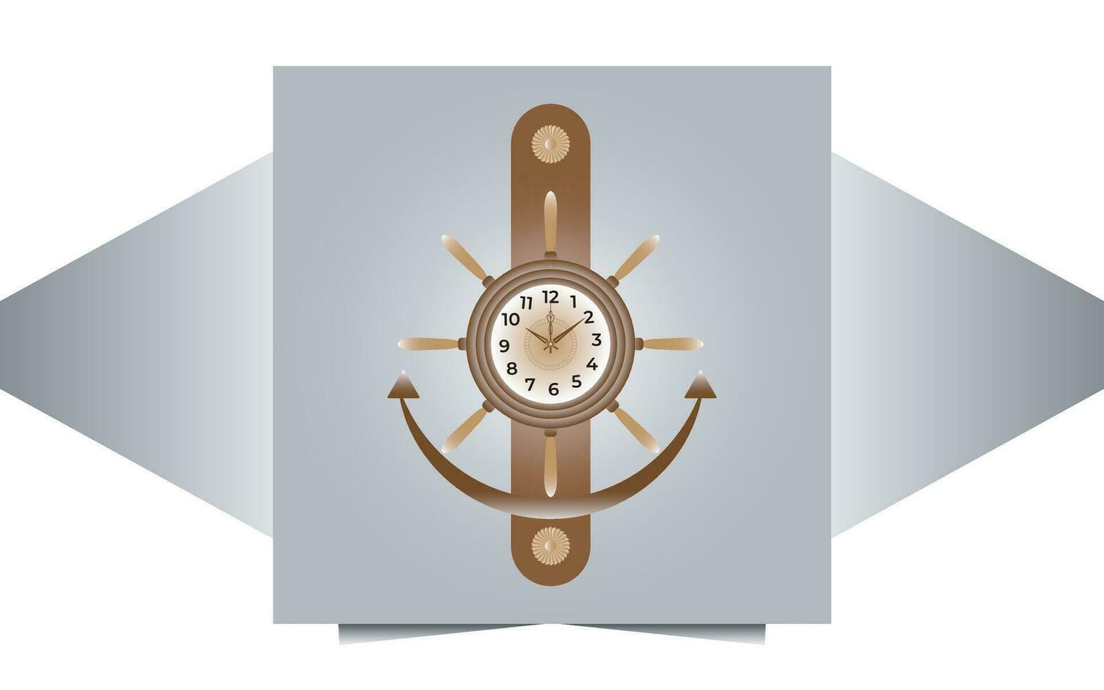 wall clock vector template design