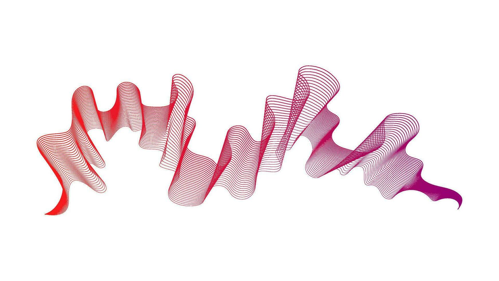 Abstract backdrop with wave gradient lines vector