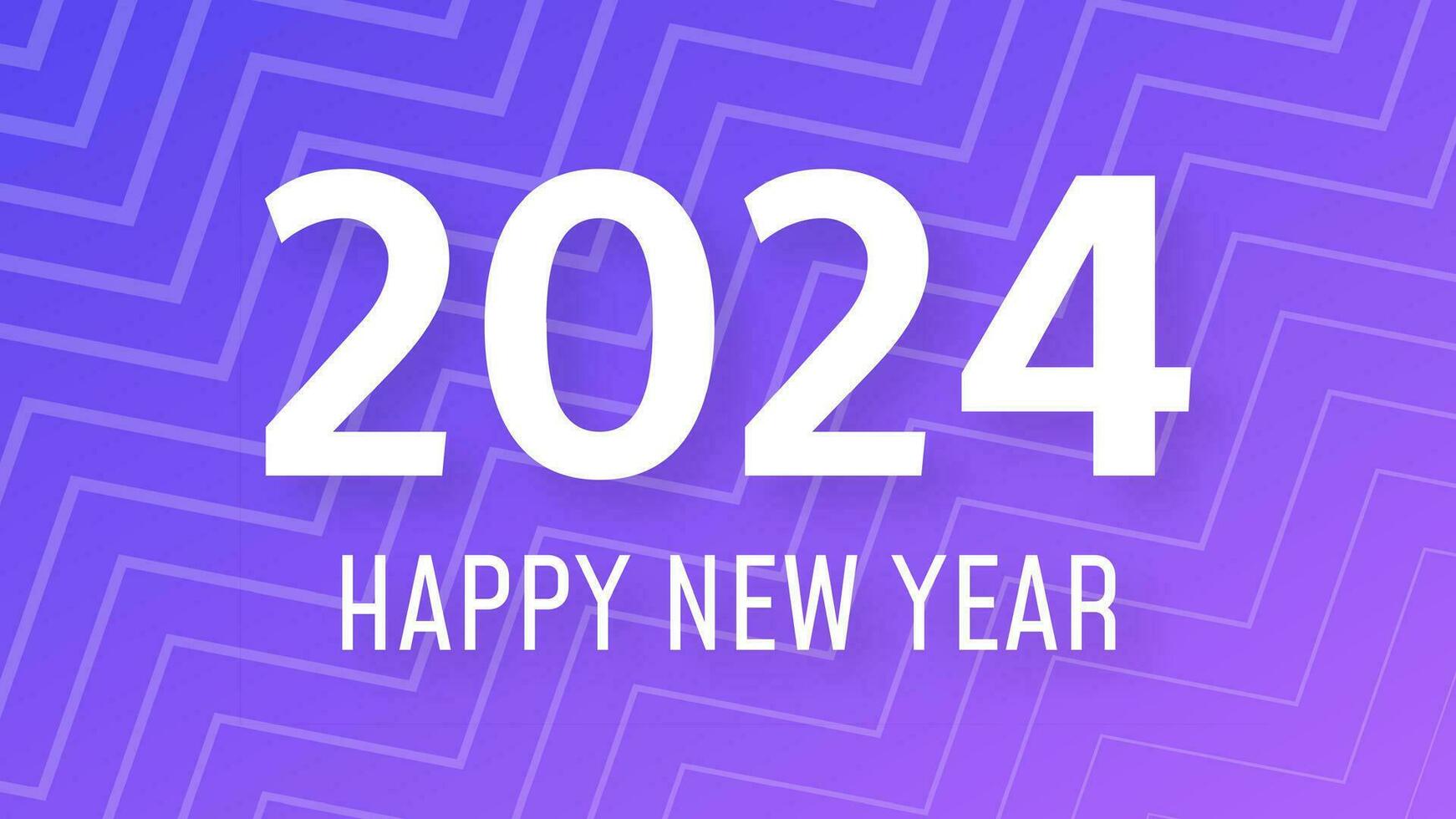 2024 Happy New Year on colorful background vector