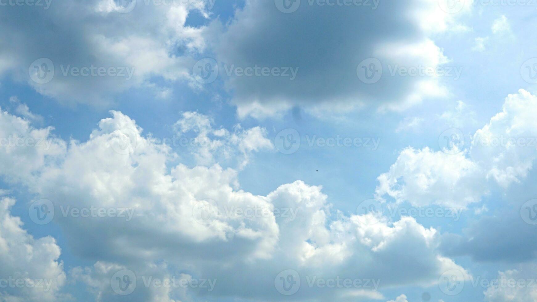 white cloud on blue sky photo