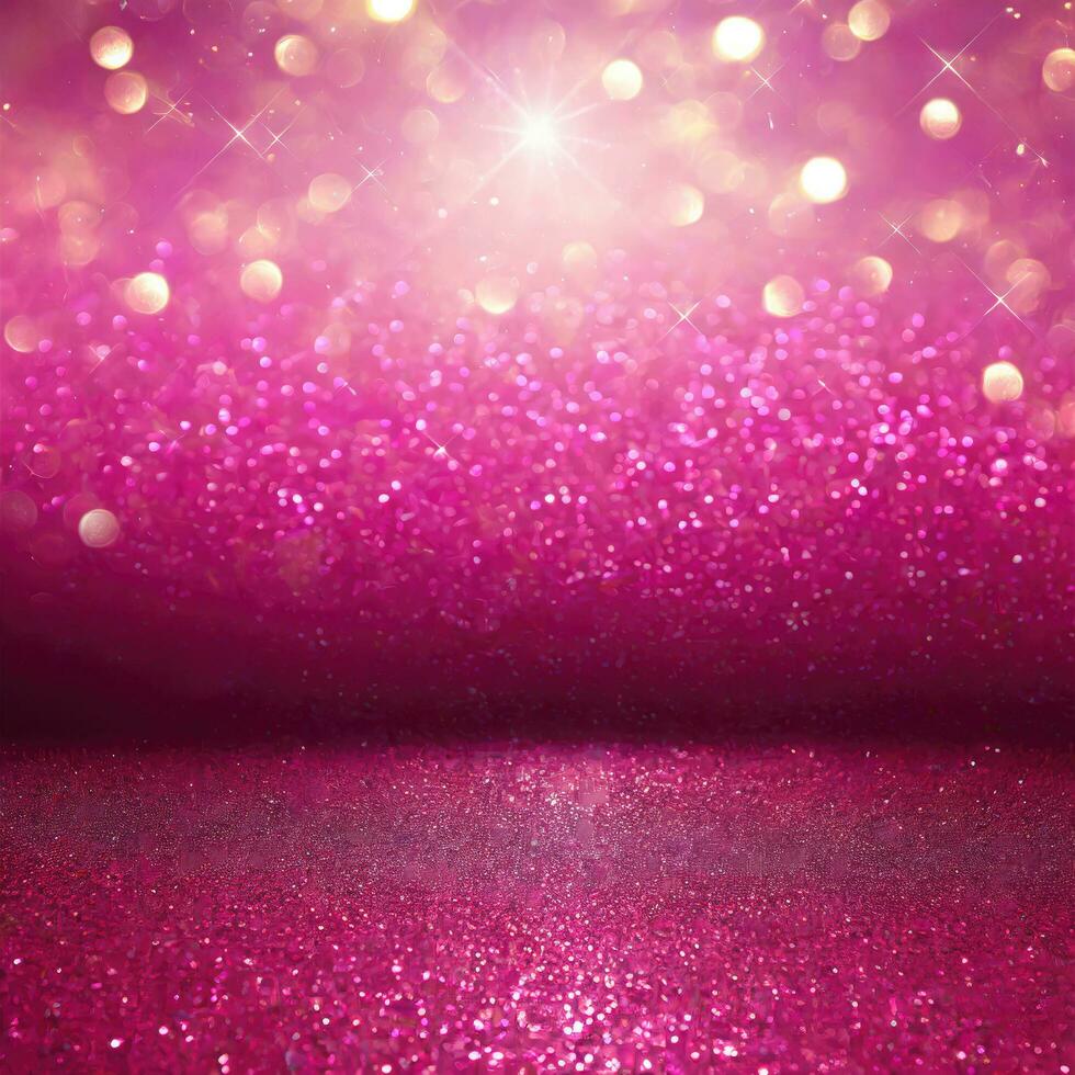 AI generated Pink glitter ombre background photo