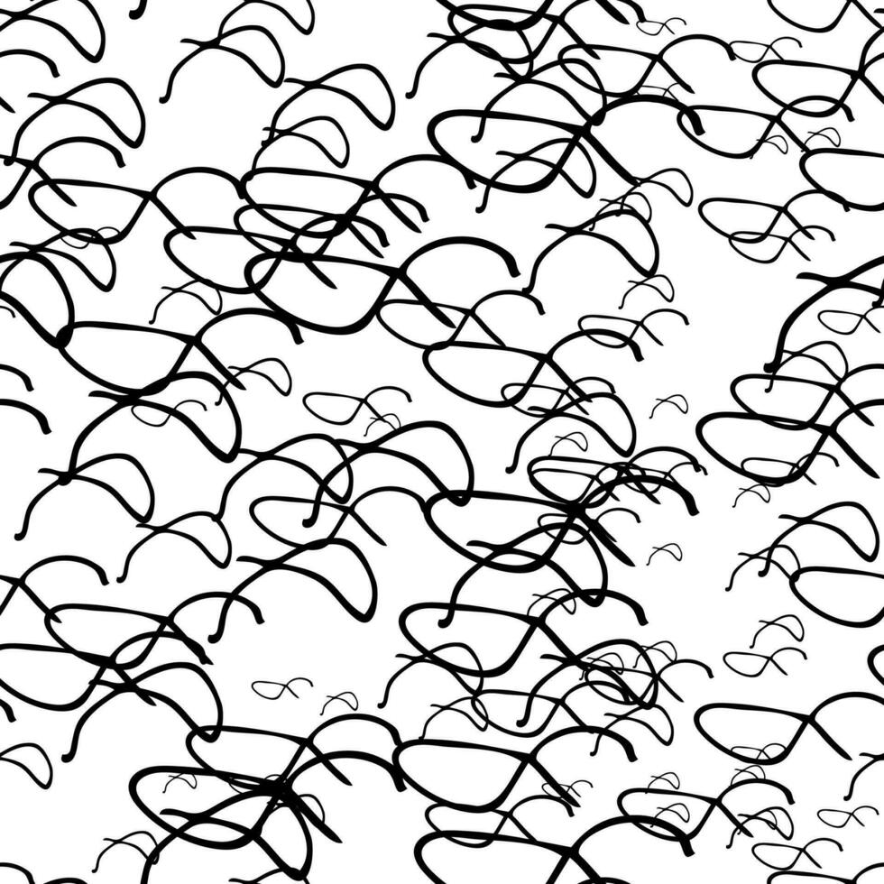 Seamless pattern with sketch round squiggle vector