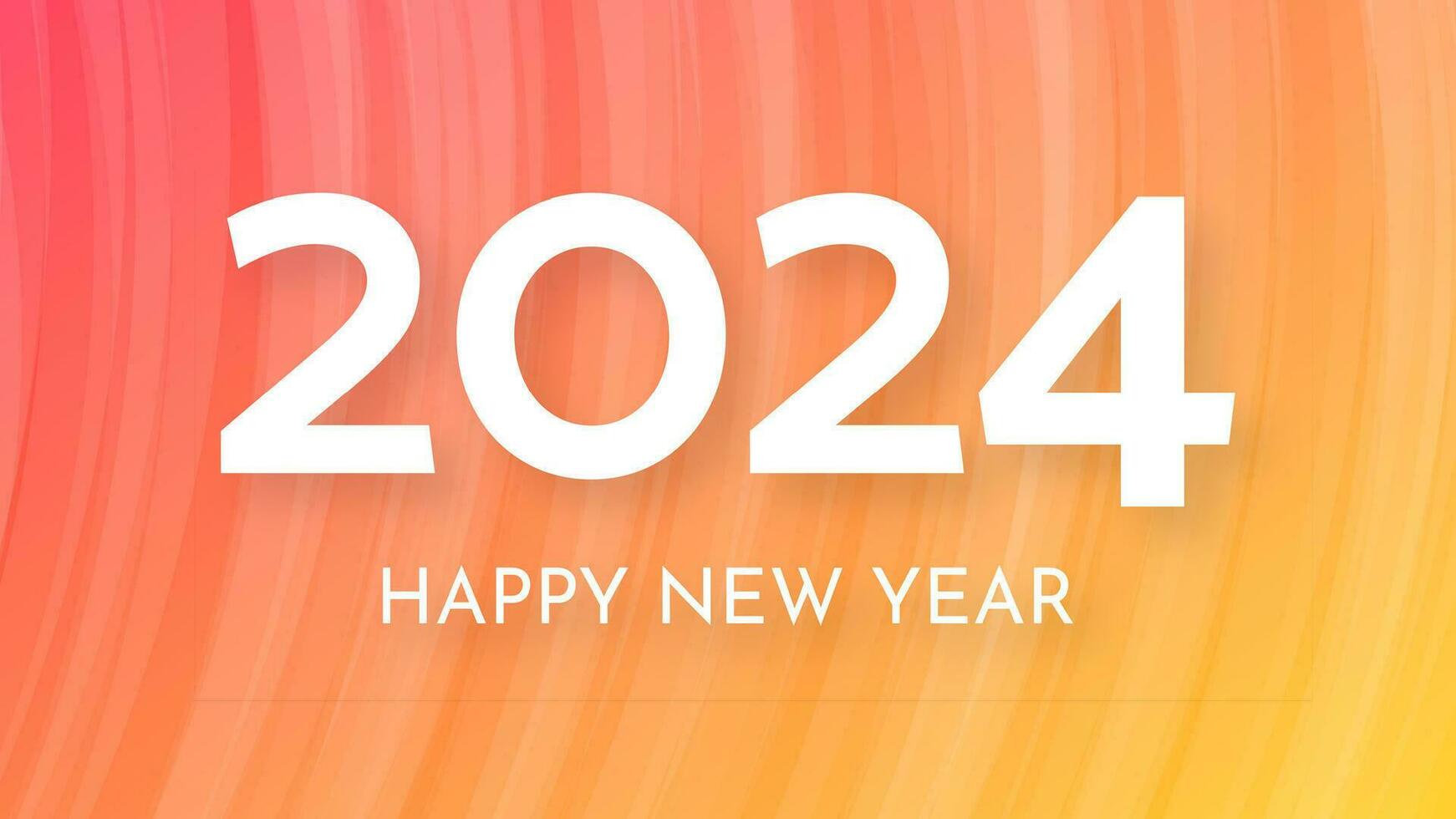 2024 Happy New Year on colorful background vector