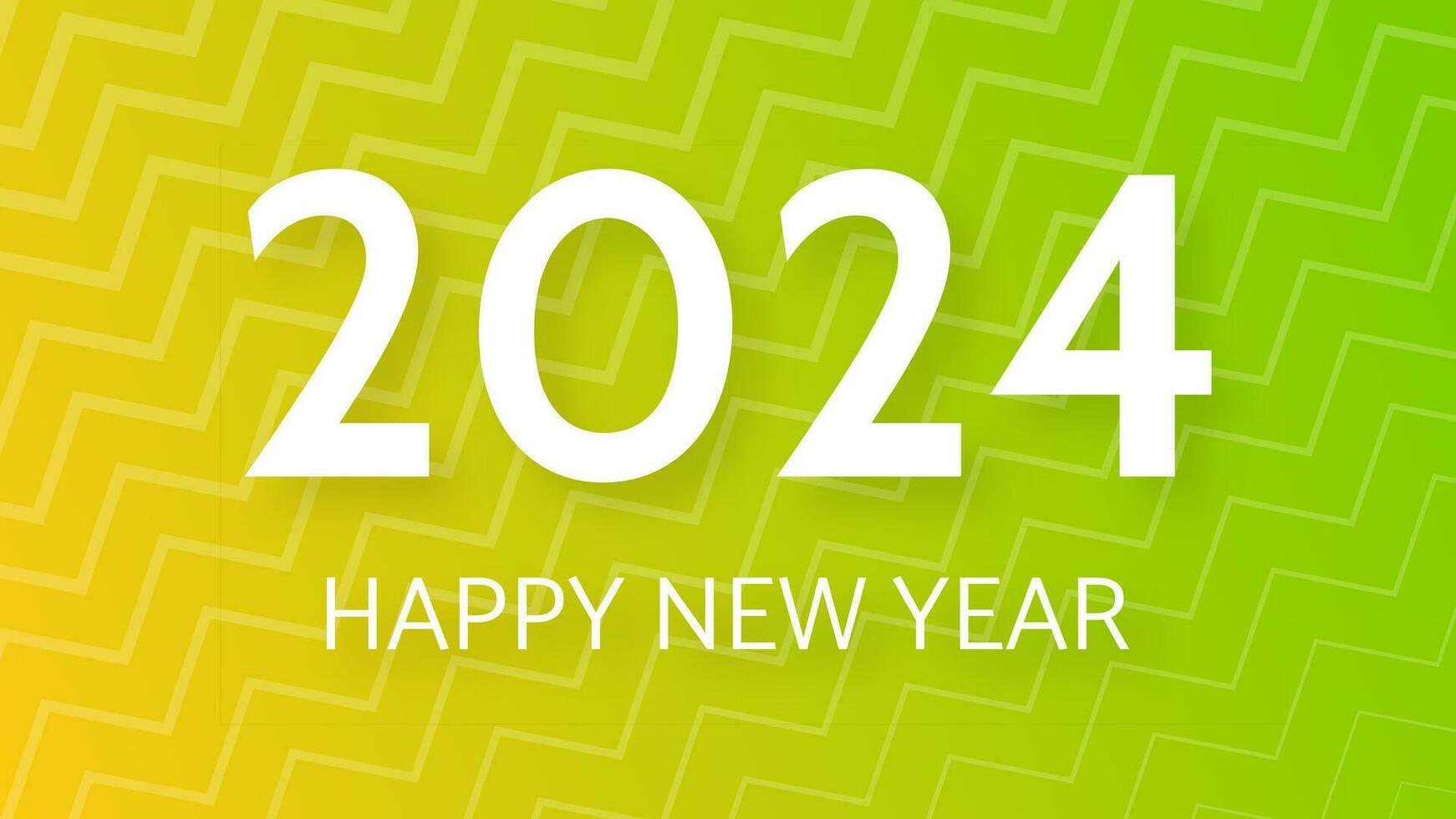 2024 Happy New Year on colorful background vector