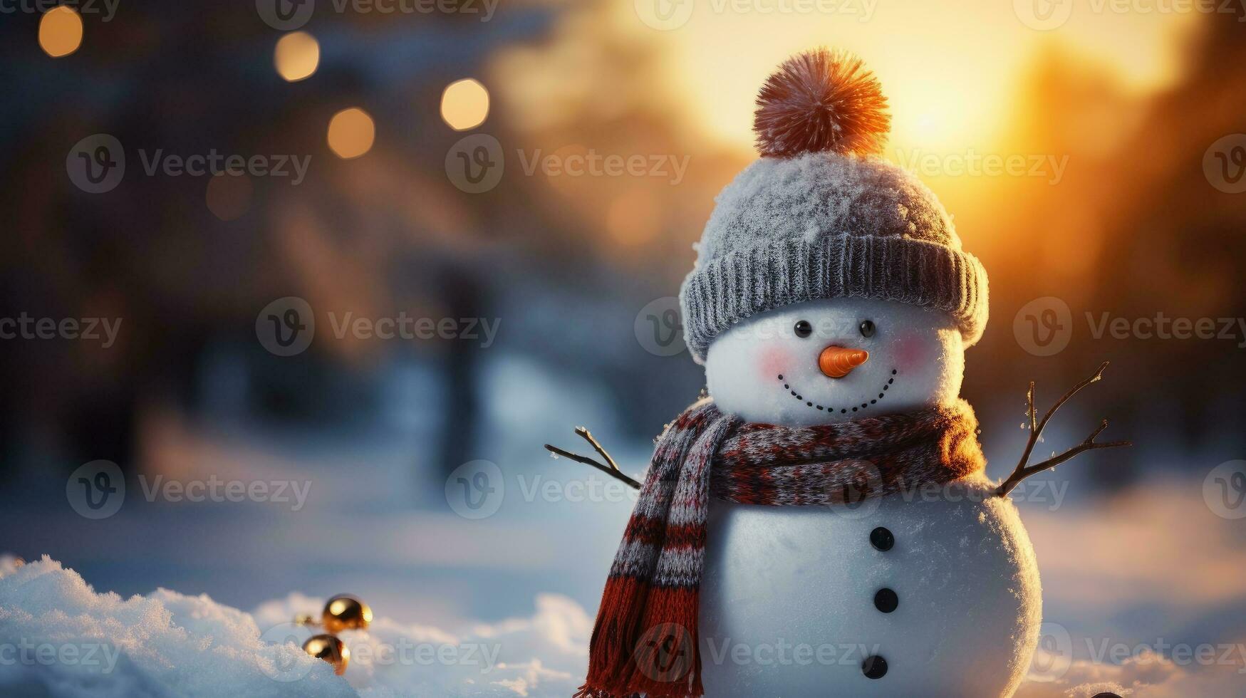 AI generated Winter snow background banner with copy space, Christmas, landscape, AI Generative photo