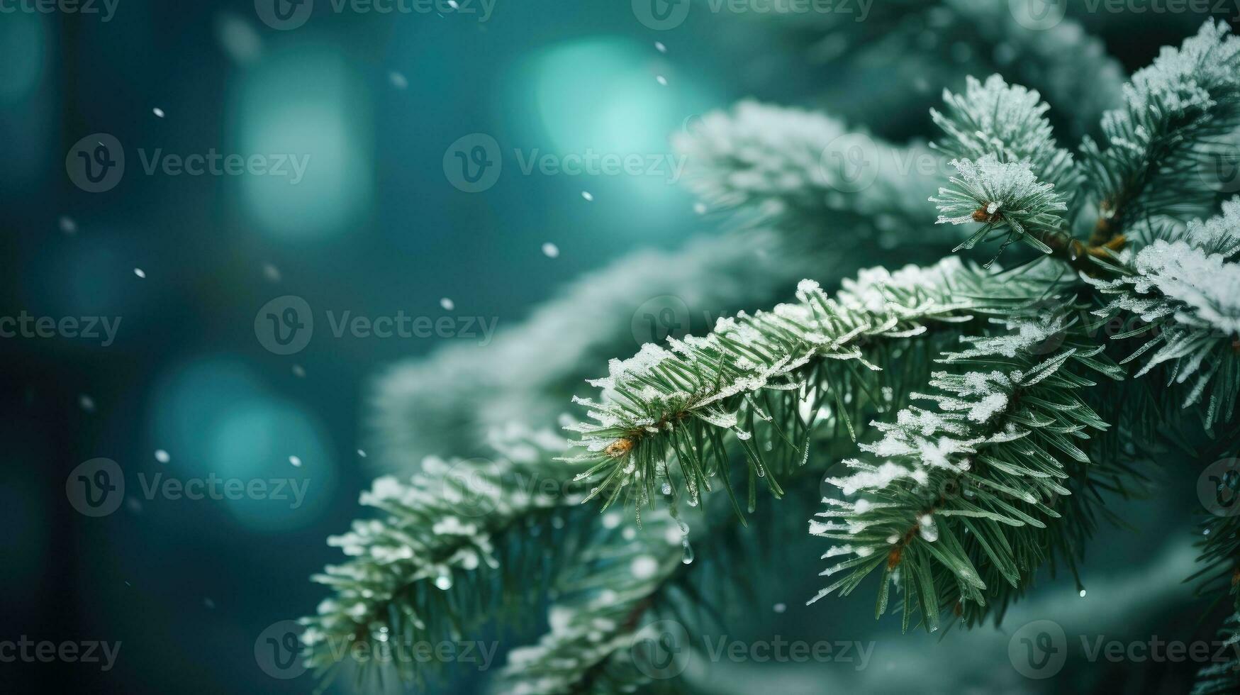 AI generated Winter snow background banner with copy space, Christmas, landscape, AI Generative photo