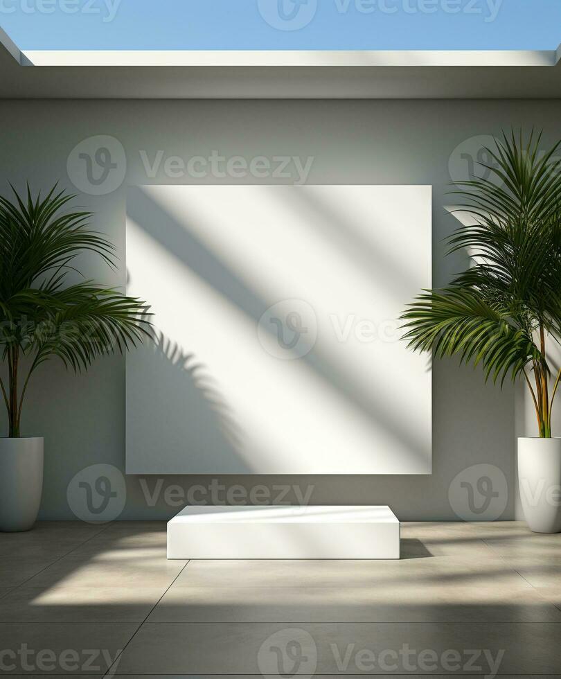 AI generated Podium for product photography photo