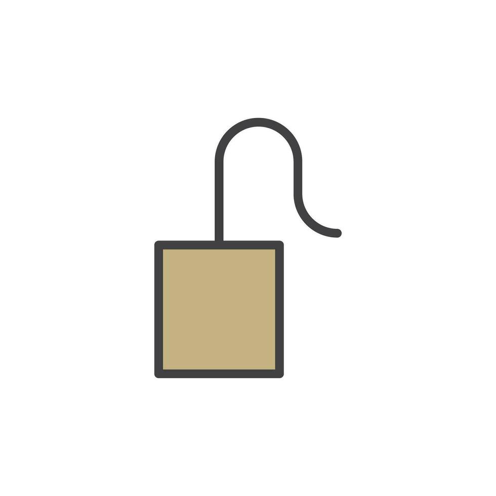 tea bag icon. sign for mobile concept and web design. outline vector icon. symbol, logo illustration. vector graphics.