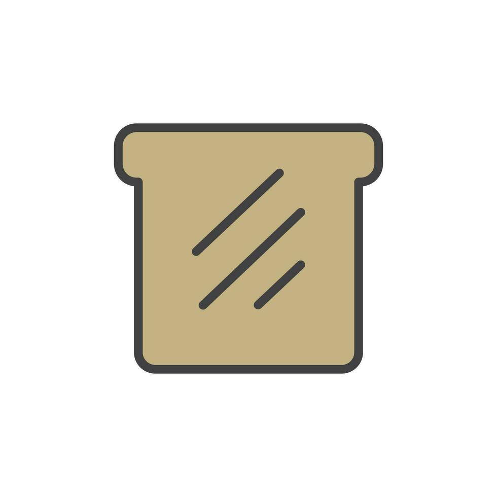 bread icon. sign for mobile concept and web design. outline vector icon. symbol, logo illustration. vector graphics.