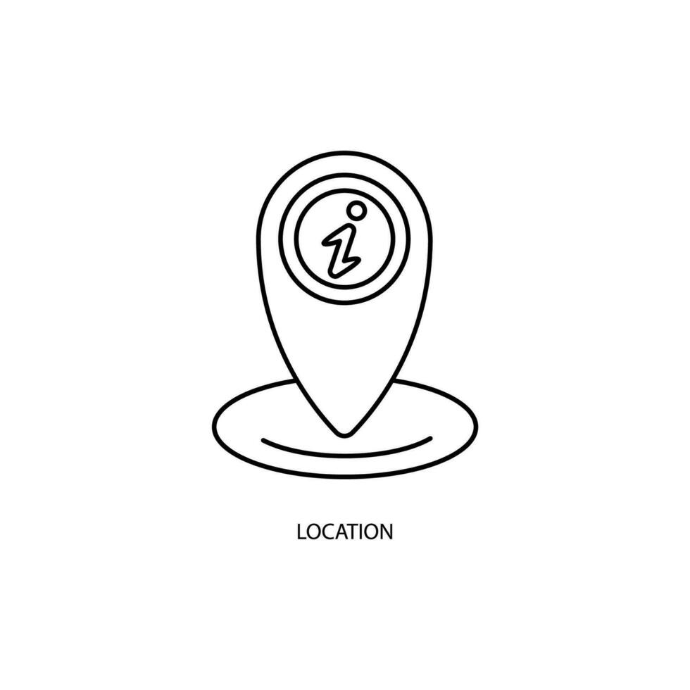 location concept line icon. Simple element illustration. location concept outline symbol design. vector