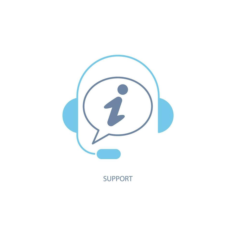 Support concept line icon. Simple element illustration. Support concept outline symbol design. vector