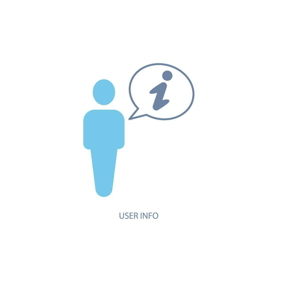 user info concept line icon. Simple element illustration. user info concept outline symbol design. vector