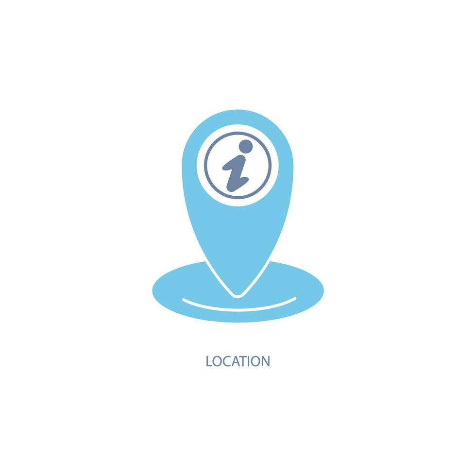 location concept line icon. Simple element illustration. location concept outline symbol design. vector