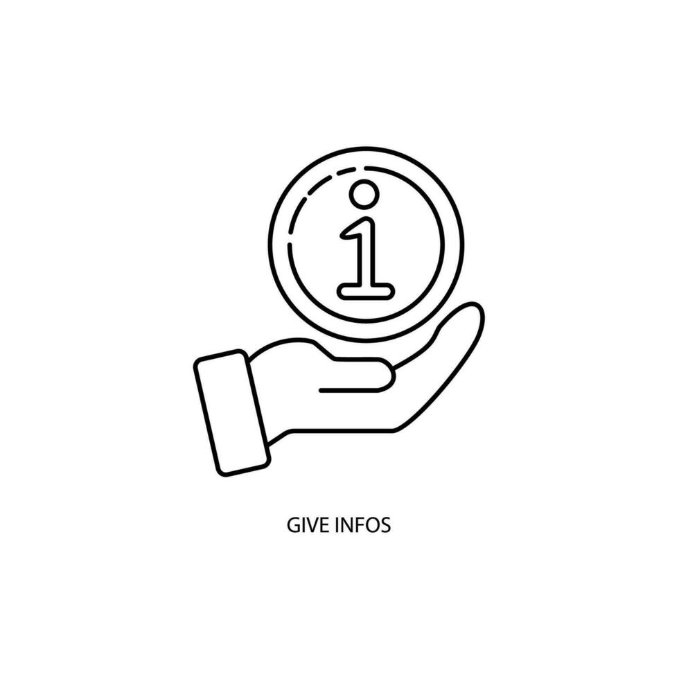 give infos concept line icon. Simple element illustration. give infos concept outline symbol design. vector