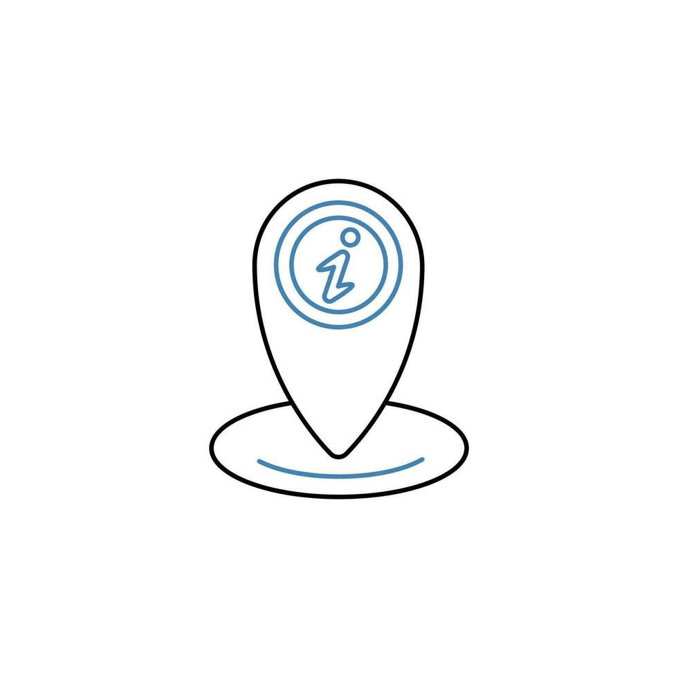 location concept line icon. Simple element illustration. location concept outline symbol design. vector