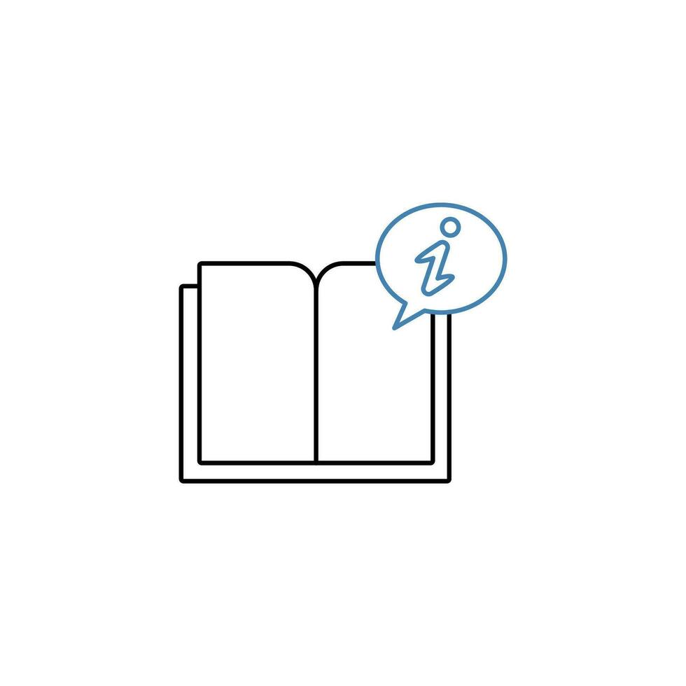 Instruction concept line icon. Simple element illustration. Instruction concept outline symbol design. vector