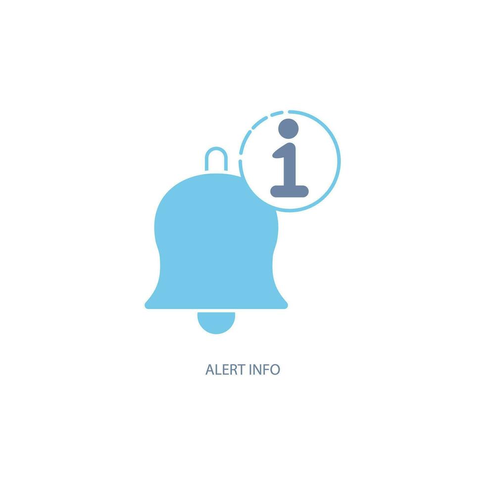 alert info concept line icon. Simple element illustration. alert info concept outline symbol design. vector