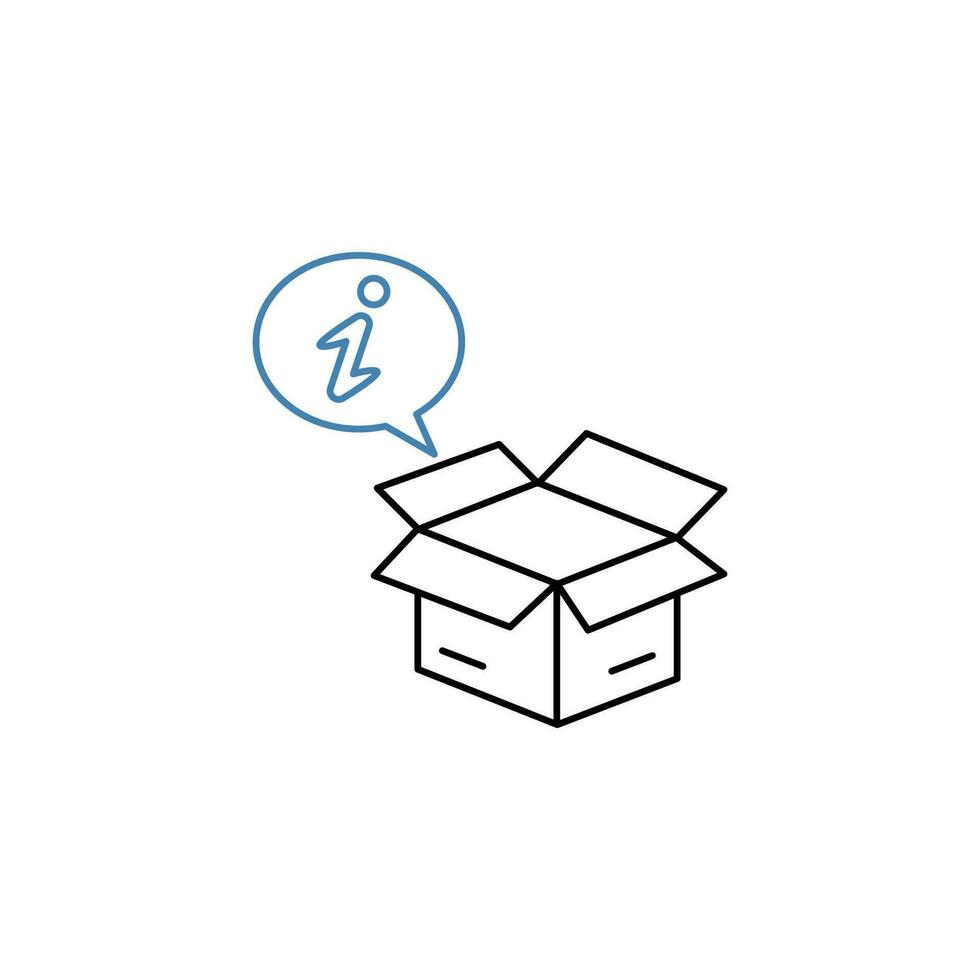 info box concept line icon. Simple element illustration. info box concept outline symbol design. vector
