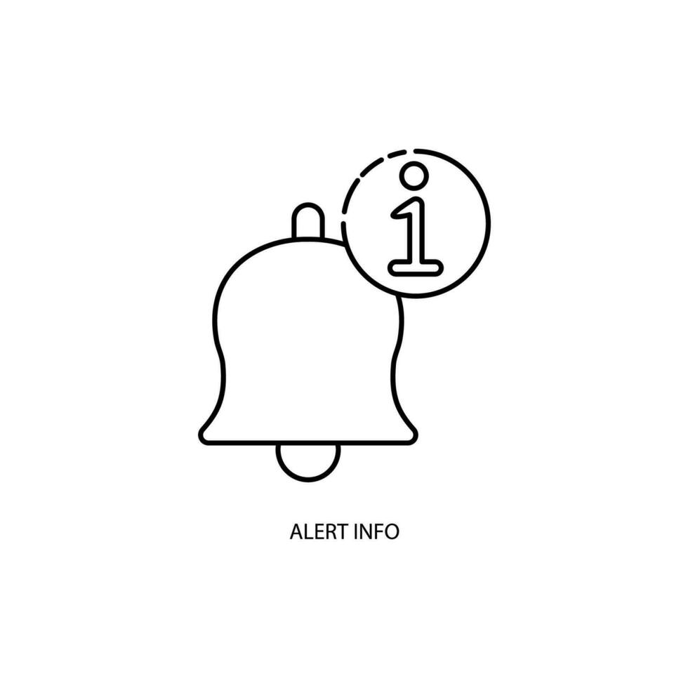 alert info concept line icon. Simple element illustration. alert info concept outline symbol design. vector