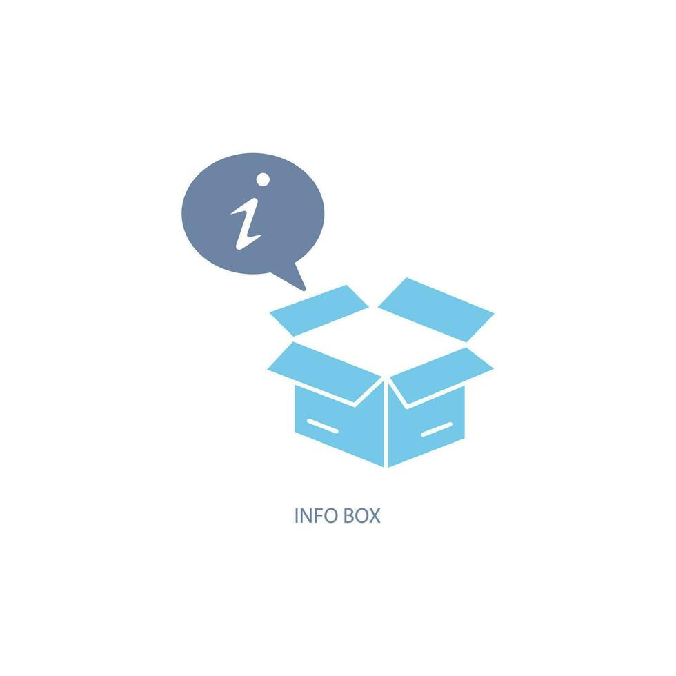 info box concept line icon. Simple element illustration. info box concept outline symbol design. vector